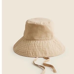 J Crew linen bucket hat M/L beige